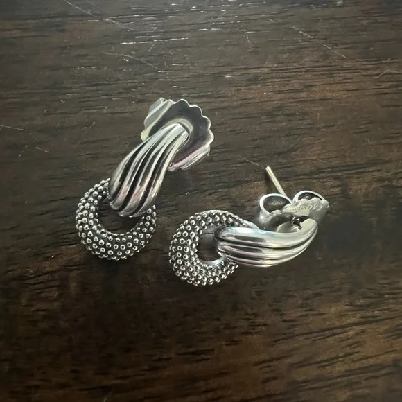 LAGOS Signature Caviar Beaded Drop Post Earrings - Picture 6 of 6